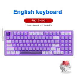 E-YOOSO Z94 USB Mechanical Gaming Keyboard Wired Monochrome LED Backlit Blue Red Switch 94 Key for Compute Laptop PC