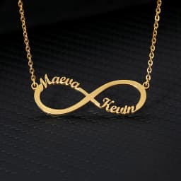 Custom Heart Names Infinity Necklaces For Women Men Stainless Steel Customized Necklace Pendant Personalized Chain Jewelry Gift