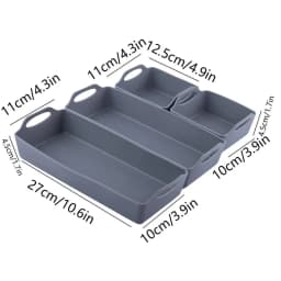 Nonstick Bakeware Set Of 4 Baking Tray Pan In Silicone Oven Microwave Cooking Silicone Liners For Wings Hot Dogs Vegetables Cake