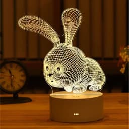 3D Acrylic LED Night Light USB Powered Bedroom Bedside Decor Night Lamp Birthday Kid Gifts Table Ornaments Novelty Lighting
