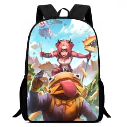 Fortnite Cartoon 15-inch Lightweight Backpack With Adjustable Shoulder Straps Kids Daily School Bag For Boys Girls Age 5-9