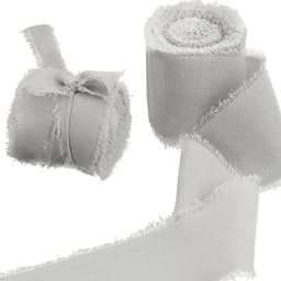 5 Meters Hand Torn Edge Chiffon Ribbon Wedding Hold Flower Tassel Ribbon Bow Decoration Snow Silk Fabric Strip