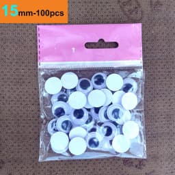 100pcs/Box DIY Safety Wiggly Googly Eyes Stickers Self Adhesive For Crafts Toys Black White Big Movable Doll Amigurumi