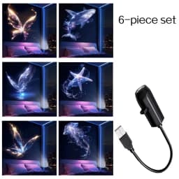 Mini USB Galaxy Star Projector Night Light 5/10/15 Patterns Clear Image With Film Starry Sky Ambient Light For Bedroom Car Decor