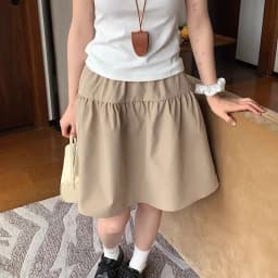 New Korean Summer Female Elegant A-line Skirts Lady Designer High Waist Thin Skirts Girls Fashion Solid Mid-Long Dress