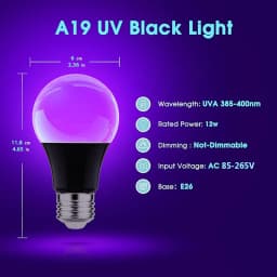 12W E27 UV LED Bulb Purple Black Lights Bulbs Glow Decoration Fluorescent Light Lamp AC 85-265V