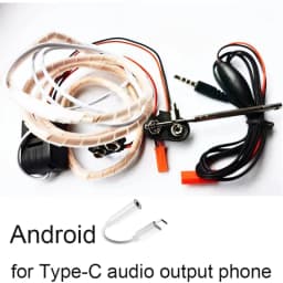 Copper Coil Audio Sender Voice Inductive Transmitter Induction Earphone Loop for Nano Magnet Earpiece Hearing Aids 3.5"/type-c