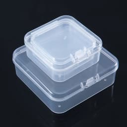 1pc Mini Rectangular Transparent Plastic Box Necklace and Earring Jewelry Packaging Dust-Proof Box Bead Storage Box