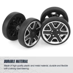 8Pcs Black Luggage Wheel Replacement with Screw Travel Luggage Wheels Replacement Suitcase Parts 55mm Axles Caster Wheel Repair