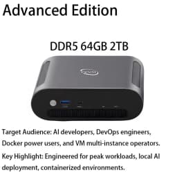 SZBOX FEVM FA880 Ryzen 7 8845HS MINI PC Laptop Windows 11 Pro DDR5 NVMe SSD WIFI6 BT5.2 2*USB 4.0 Desktop Gaming laptop Computer