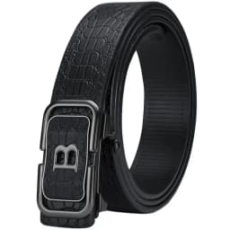 Fashionable Men's Crocodile Pattern Automatic Buckle Belt With Men's Jeans Casual Belt Trendy Men's Business Design Belt