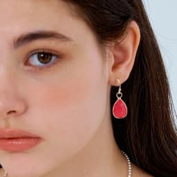Waterdrop Natural Stone Dangle Labradorite Earrings for Women Newly Designed Female Daily Wear Wholesale Dropshiping