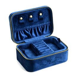 TAIMY Personalized Velvet Jewelry Box Double Layer Design High Capacity Travel Ring Necklace Earrings Jewellery Organizer