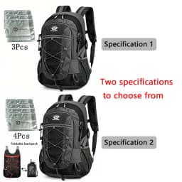OGEHUAFEE Multi-functional Outdoor Hiking Backpack, Unisex Multi-purpose Bag, Lightweight Travel Hiking Luggage Storage Pack, Compatible with Stabilizing Trekking Poles