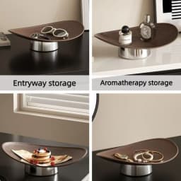 Plastic High Fruit Bowl Light Luxury Fruit Plate Multi-purpose Desktop Jewelry Aromatherapy Snacks Storage Plate Oval Tray Home