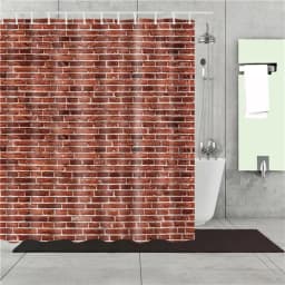 Nordic Style Geometric Stripe Wave Shower Curtains Frabic Waterproof Polyester Bathroom Curtain With Hooks
