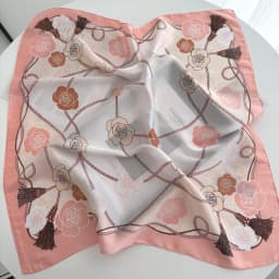 Imitation Silk Red Print Square Scarf For Women, Bandana Spring/Summer Luxury Scarf,Hair Head Band For Dressing Up Your Look