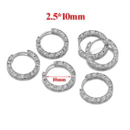 6pcs Stainless Steel Round Embossing Ear Rings PVD Gold Plated Korean Earrings Hoops Earring for Women Female Girls Metal Luxury