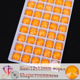 VC Neon Fluorescent Roundness Sew on Rhinestone Roundness Sewing Diamond Glass Diamond Flatback DIY Accessories Wedding
