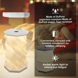 Foldable Table Lamp Portable Desk Light Dimmable Paper Bedroom For Nightstands For Bedroom Nightstand Cordless Touch Control Led