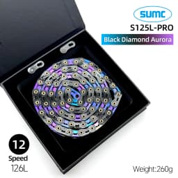 sumc 12 speed bike chain crescent chain road bike mountain bike chain 126 links ultra light bike chain for Shimano