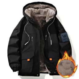 Add Fur 2027 Winter Men Coat Outdoor Removable Hooded Jacket Men Warm Outwear Casual Fashion Solid Parkas Jacket Male Tops