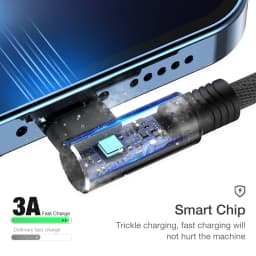 2m 3m 90 Degree Fast Charge USB Cable For iPhone 14 13 12 11 Pro Max XS XR 8 7 6 Plus SE iPad Apple Wire Data Charger Cord 2 3 m