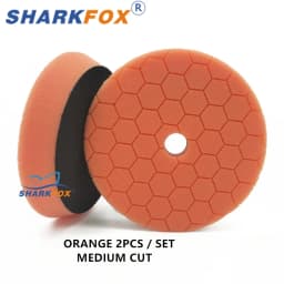 Sharkfox Polishing Pads 5/6 Inch Germany Foam Buff Sponge Pads Auto Car Buffing Pad Set for DA/RO Polisher Buffer Tools