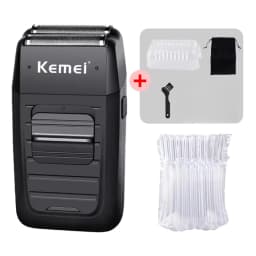 Kemei Rechargeable Cordless Shaver for Men Twin Blade Reciprocating Beard Razor Face Care Multifunction Strong Trimmer KM-1102