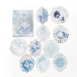 10 pcs Vintage Broken flower hollowed out lace paper Decorative Diy Scrapbooking Diary Album junk journal Collage material