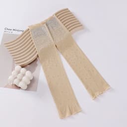 Sexy Lace Gloves Latin Stage Dance Stage Performance Arm Sleeves Female Mesh Flash Drilling Rhinestone Half Finger Gloves S155
