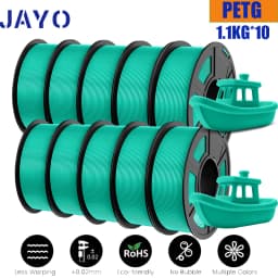 JAYO 10 Rolls PETG Filament 175mm 3D Printing No Bubbles No Drawing Smooth Multiple Colors Optional for 3D Printing 1.1kg/1roll