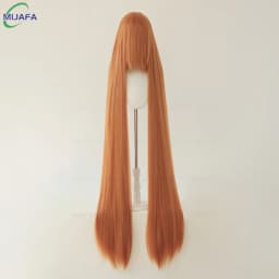 700g High Quality 59" 150cm Long Straight Cosplay Wig With Bang Blond Brown Red Green Blue Heat Resistant Hair Colors Anime Wigs