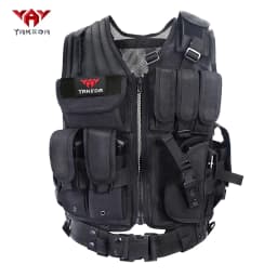 YAKEDA High Strength Wear-Resistant Tear-Resistant Mesh Breathable Hunting Vest Double-Layer Tear-Resistant Fabric