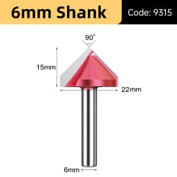 HUHAO 6mm Shank V Shape Wood Router Bit 60 90 120 150 Degrees 3D Engraving Bit Carbide End Mill for Wood MDF Cutting Slotting