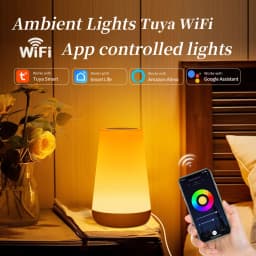 Tuya WiFi Smart Light Bedside Led Night Lights Dimmable Table Lamp RGB Touch Lamp Voice APP Control Google Home Alexa Smartlife