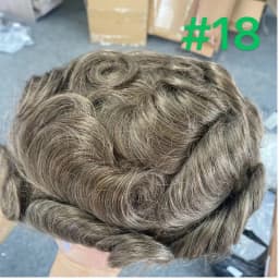 VERSALITE- Mono with Swiss Lace Front Toupee Men Breathable Male Hair Prosthesis Natural Human Hair Replacement System Men's Wig