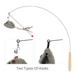 Accessories Mouse Replacement Head for Funny Cat Stick Toy Bell Cats Rod Teaser Kitten Feather Pet Toy