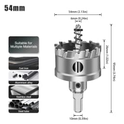 1pc 12-160mm TCT Carbide Hole Saw Drill Bit Hole Saw Cutter For Stainless Steel Metal Alloy Drilling