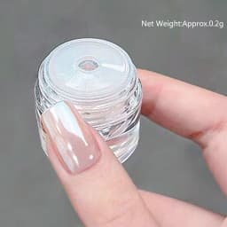 NICOLE DIARY Moonlight Mirror Nail Powder Aurora Silver Glitter Metallic Effect UV Gel Polish Pigment Chrome DIY Nail Decoration