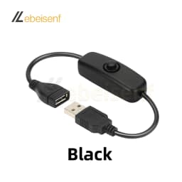 5V 2A USB Inline On Off Button Switch Cable Male to Female USB Cord for LED Strip Desk Lamp USB Powered Small Electronic Devices