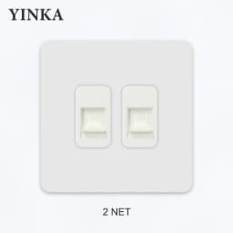 YNKA Stainless Steel Wall Light Switch White Panel with Gold Toggle ,AC110–250V Durable Scratch Resistant Decorative Wall Switch