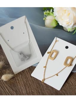 100pcs Self-Adhesive Necklace Chain Pockets, PVC Clear Pocket for DIY Jewelry Display Loose Chain Storage Necklace Supplies