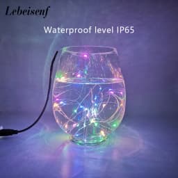 USB LED Fairy Lights Copper Wire String 5M 10M Holiday Indoor Night Lamp Garland For Christmas Tree Wedding Party Decoration