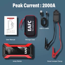 Power Bank 2000A/600A 12V Car Battery Jump Starter Portable Charger Petrol Diesel Auto Starting Device Booster Emergency Starter