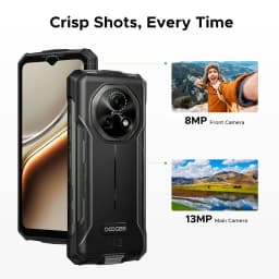 DOOGEE Fire 5 Pro Rugged Phone 24GB+128GB 6.6" HD+ Display 13000mAh Battery Helio G81 13MP+8MP NFC Android 16 Smartphone