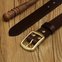 Handmade Belt Buckles for Men Thick Natural Vegetable Tanned Leather Pin Buckle Mens Waist Belt Men's Belt Gifts for Men