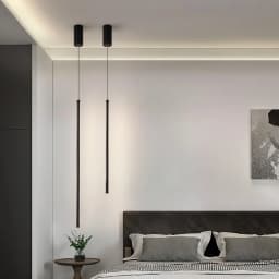 Modern LED Longer Pendant Lights Home Decor Hanging Lamp Dining Room Bedroom Bath Bedside Background Chandeliers Fixtures