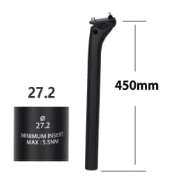 ELITAONE MTB Carbon Seat Post 20mm Offset 25.4-31.6mm Clamp 350-450mm Length Mountain/Road Bike Seatpost Lightweight Design