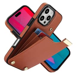 Shockproof Leather Card Holder Wallet Case For iPhone 16 Pro Max 15 14 13 12 11 XR 17 Air, Flip Cards Pocket Phone Cover Funda